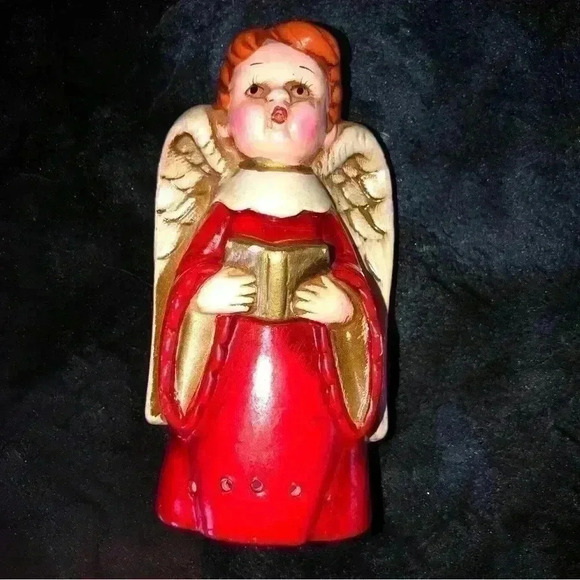 Vintage Christmas Angel Choirboy Toothpick  hors d’ouevres holder. Made in Japan - Picture 2 of 9